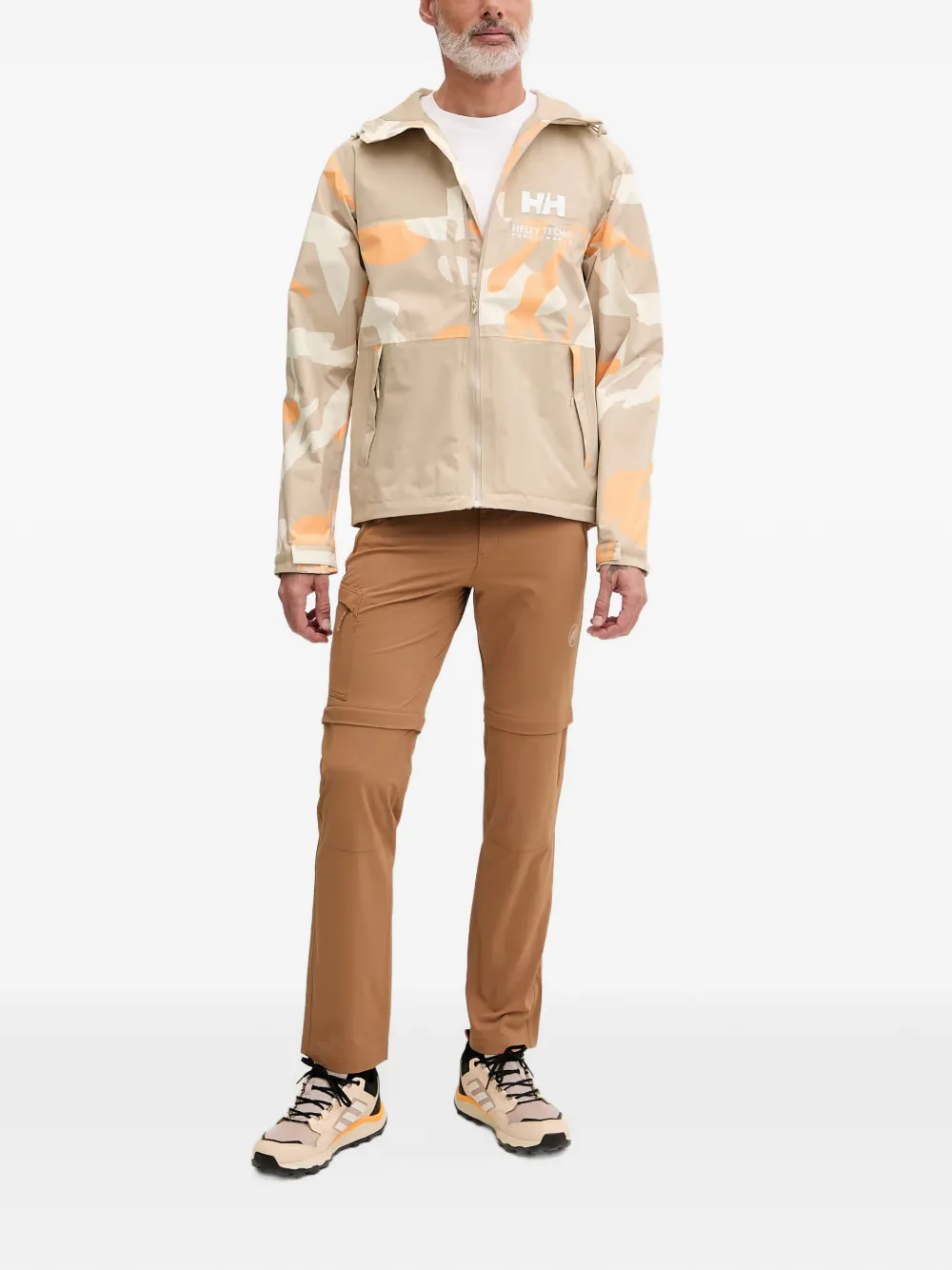 Helly Hansen Ace jack met camouflageprint Beige