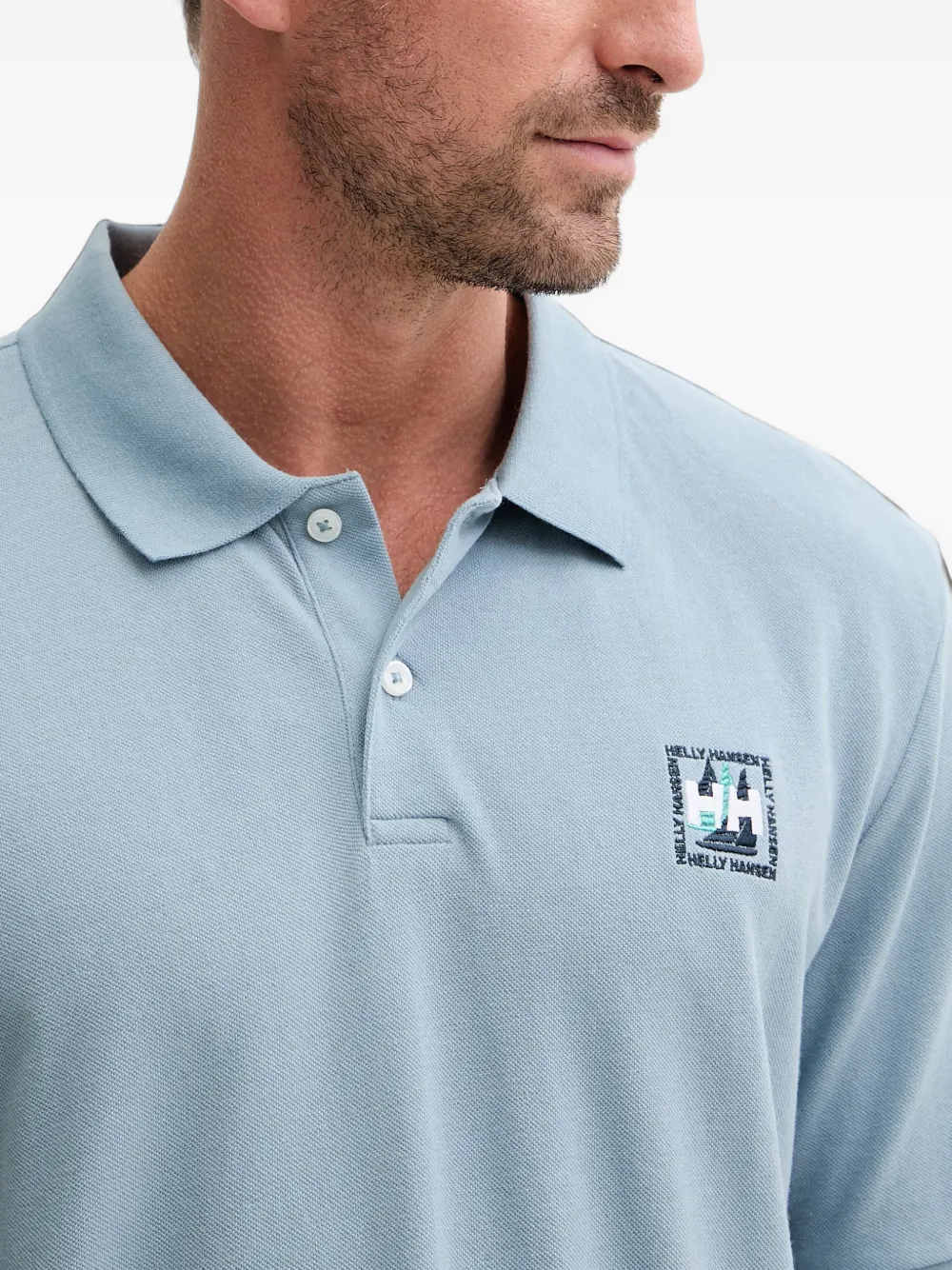 Helly Hansen Messina logo-embroidered polo shirt Blauw