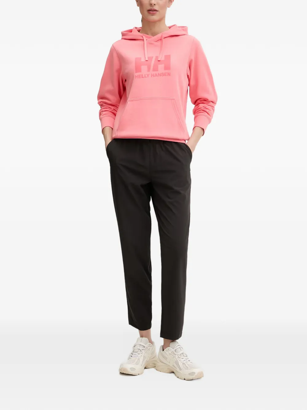 Helly Hansen logo-print drawstring hoodie Roze