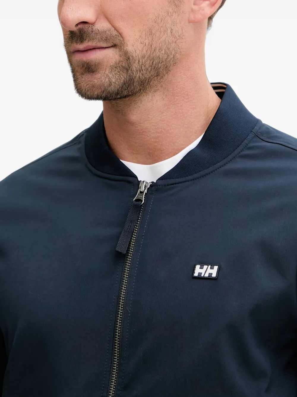 Helly Hansen Bomberjack met logopatch Blauw
