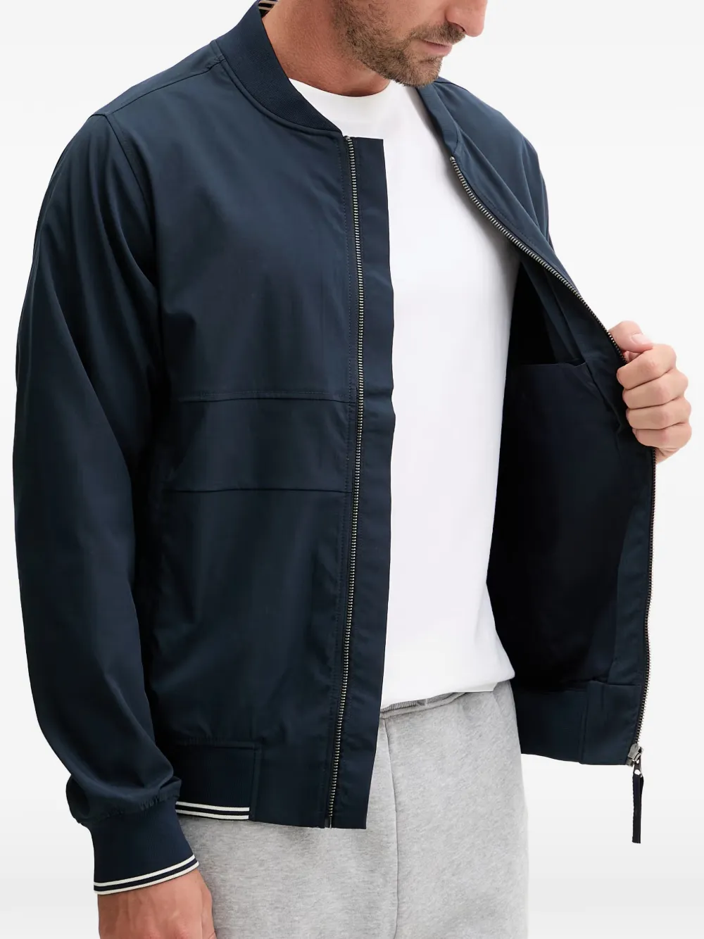 Helly Hansen Bomberjack met logopatch Blauw
