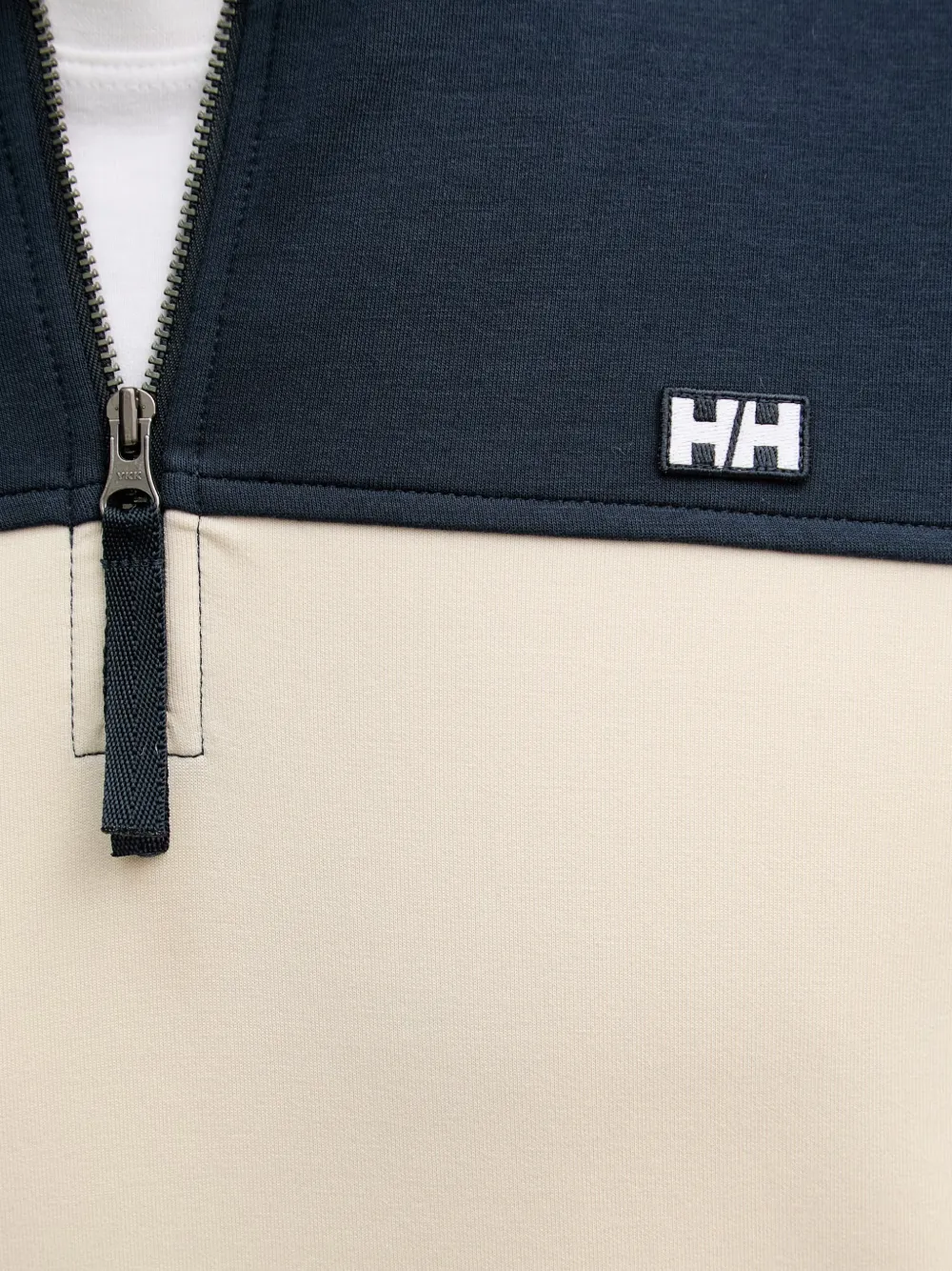 Helly Hansen Trui met colourblocking en kwartrits Blauw