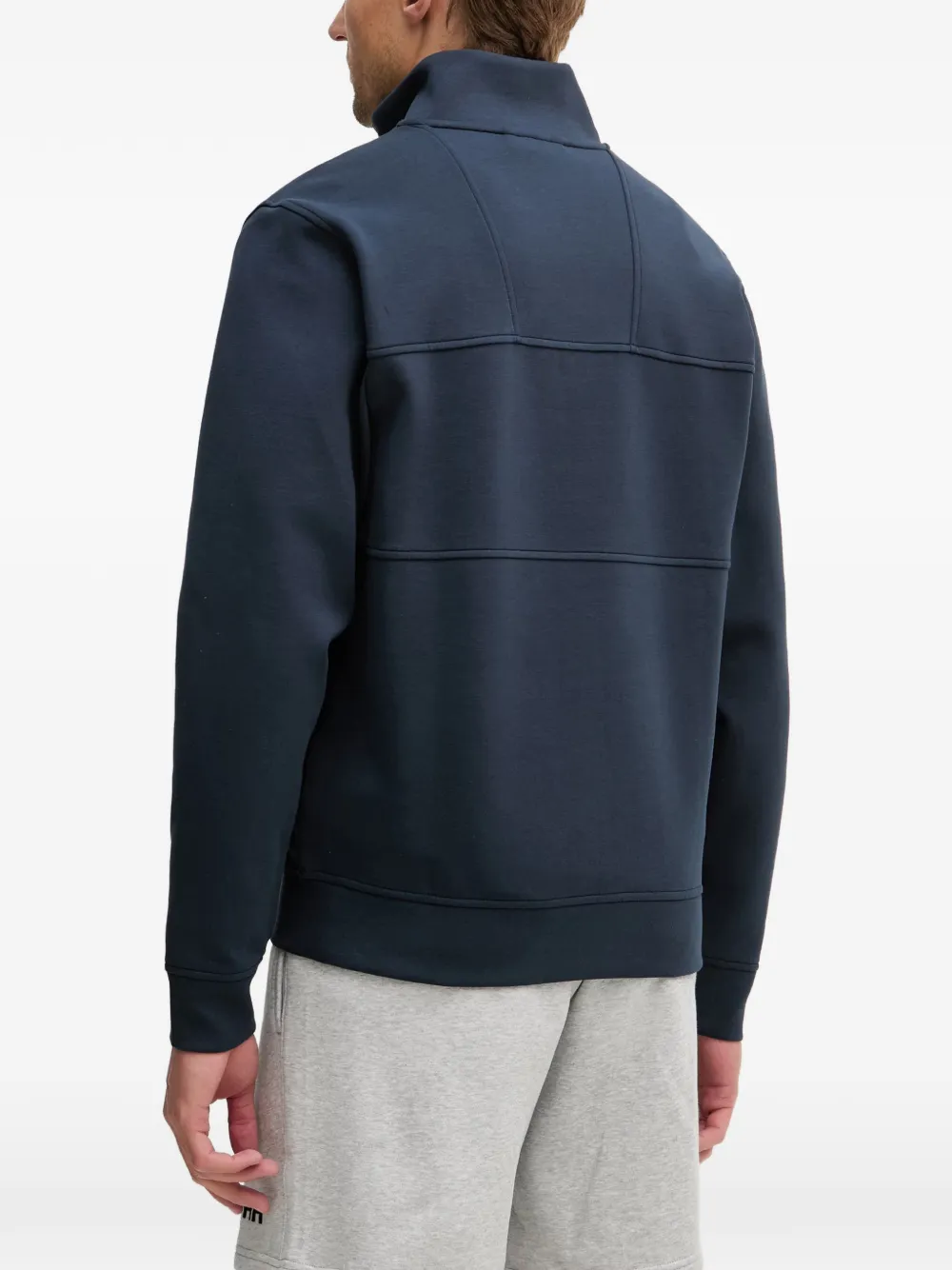 Helly Hansen Trui met colourblocking en kwartrits Blauw
