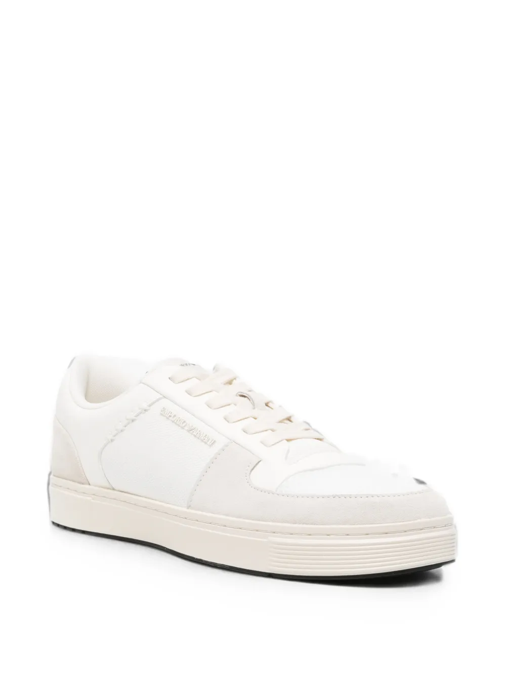Emporio Armani Sneakers met ronde neus en vlakken Beige