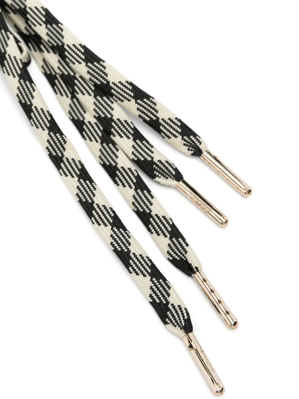 Golden Goose check-pattern laces Beige