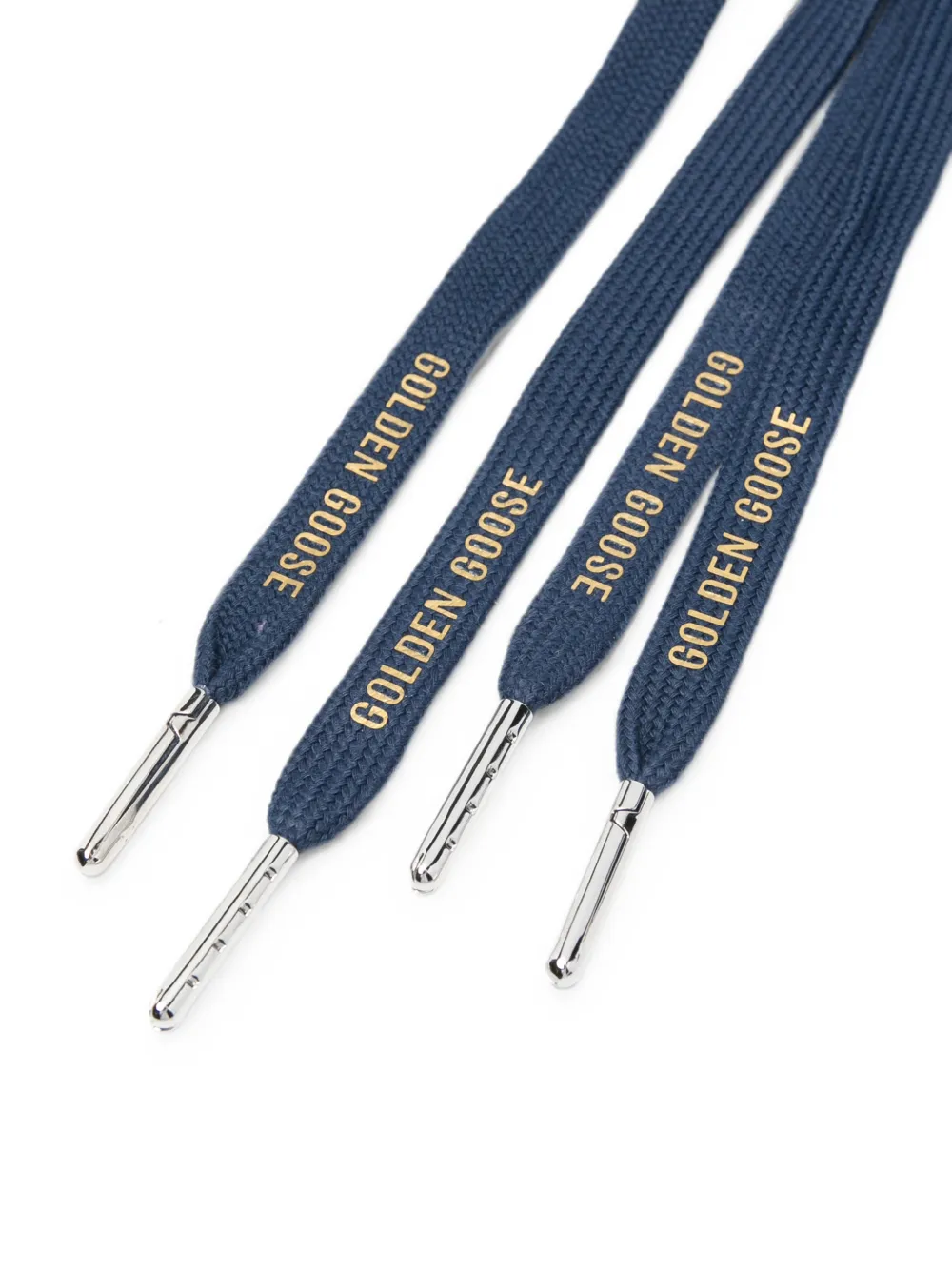 Golden Goose logo-print laces Blauw