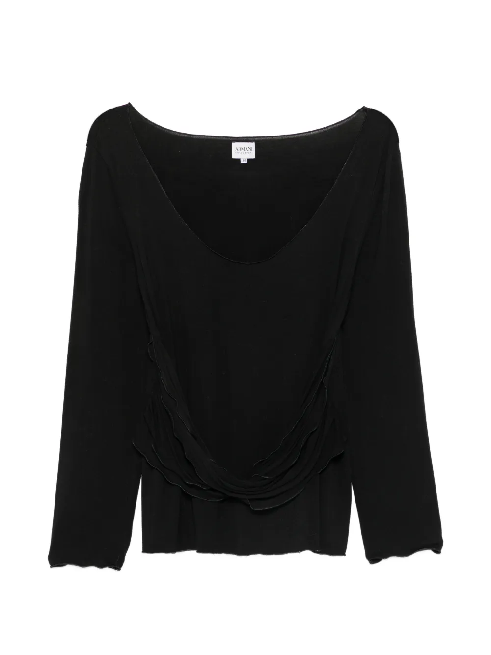 Giorgio Armani Pre-Owned 2000s ruffled long-sleeve top - Nero