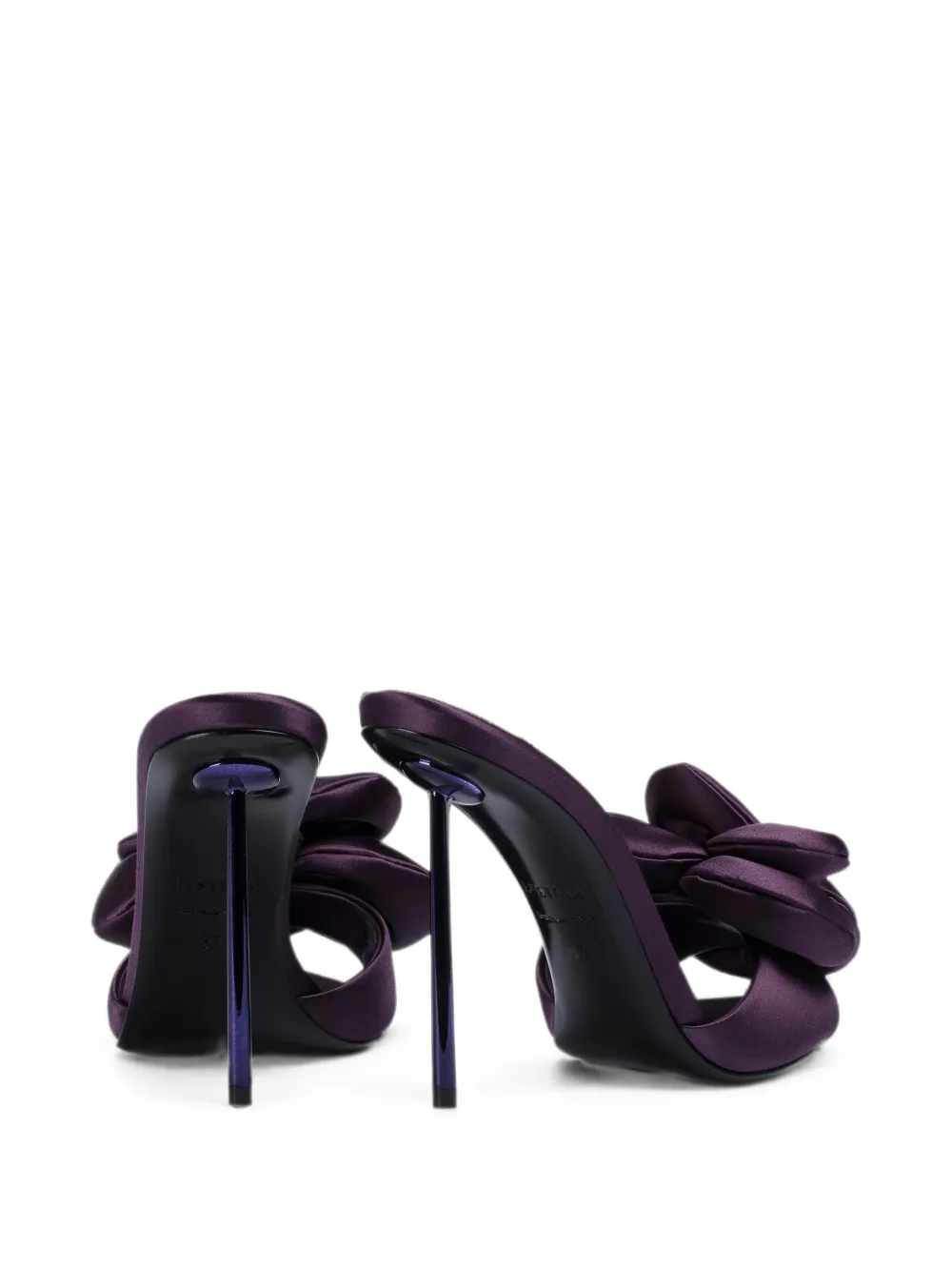 Le Silla Bella satijnen sandalen met roosdetail Paars