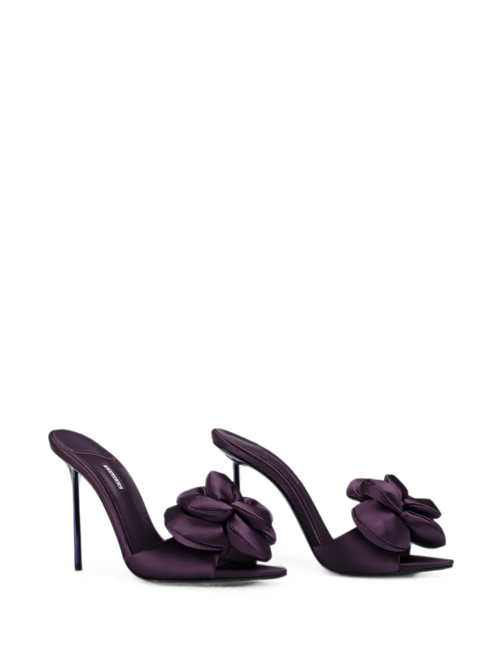 Le Silla Bella satijnen sandalen met roosdetail Paars