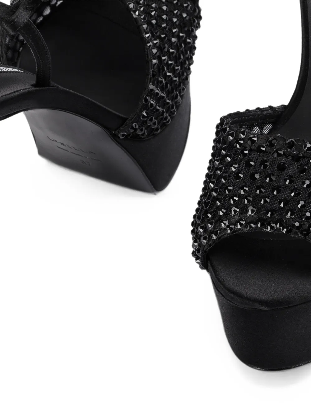 Le Silla Gilda crystal-embellished platform sandals Zwart