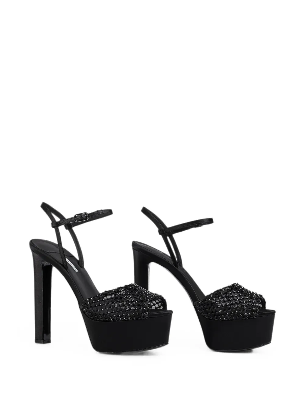 Le Silla Gilda crystal-embellished platform sandals Zwart