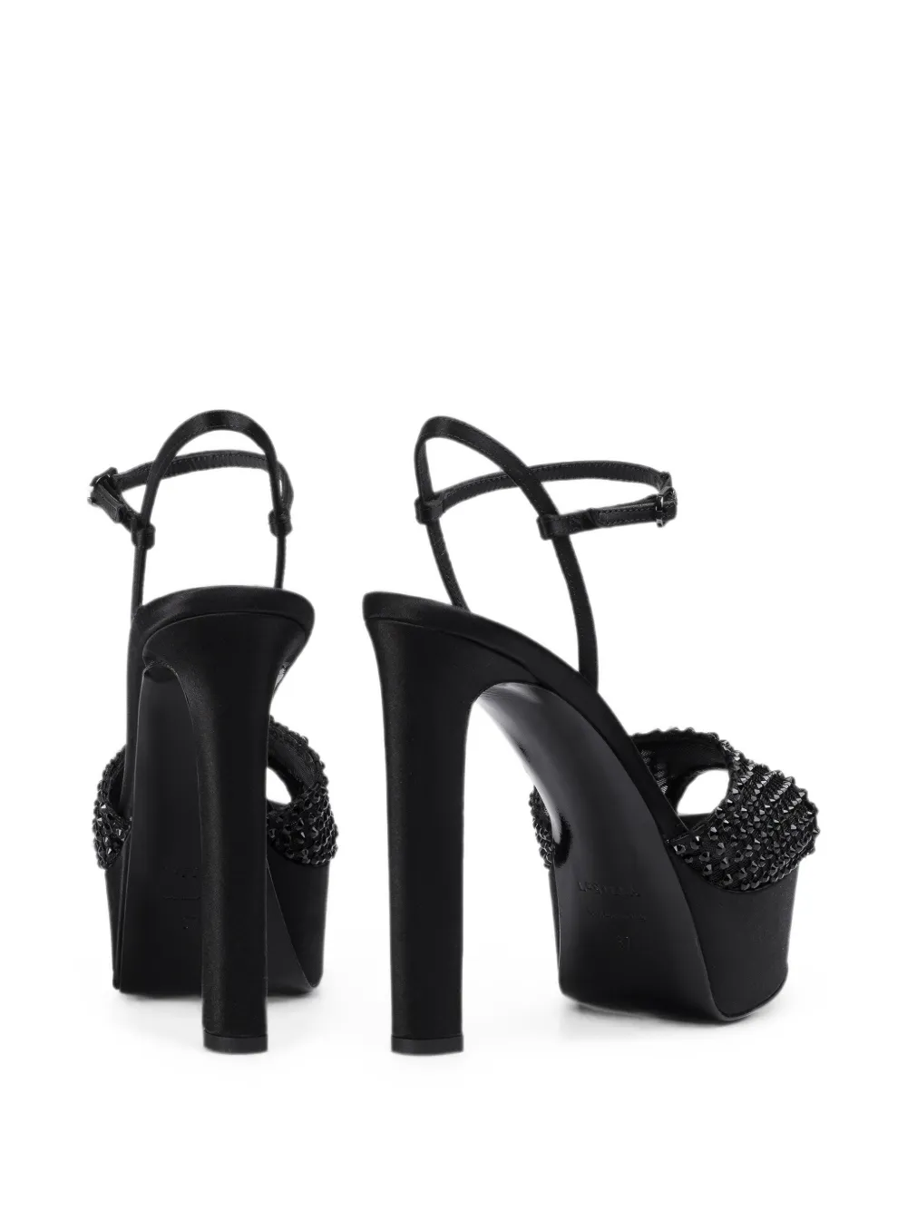 Le Silla Gilda crystal-embellished platform sandals Zwart