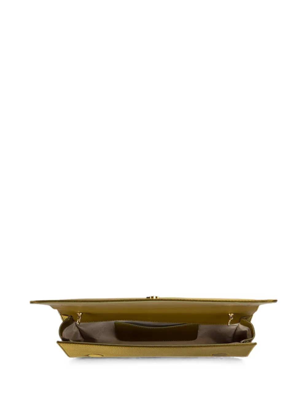 Le Silla Clutch met satijnen afwerking en logoplakkaat Groen