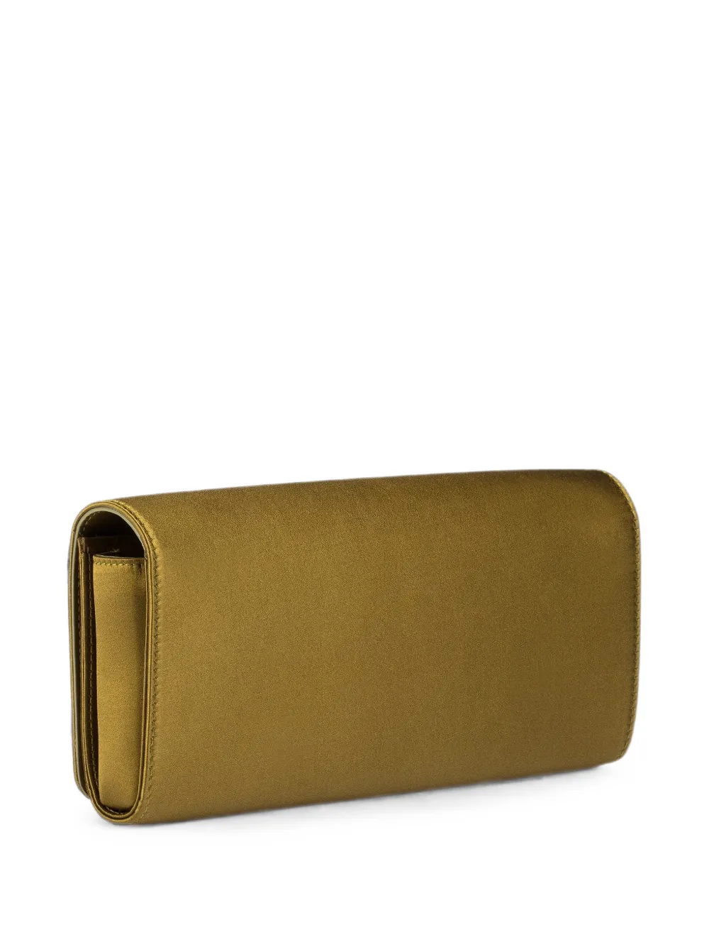 Le Silla Clutch met satijnen afwerking en logoplakkaat Groen