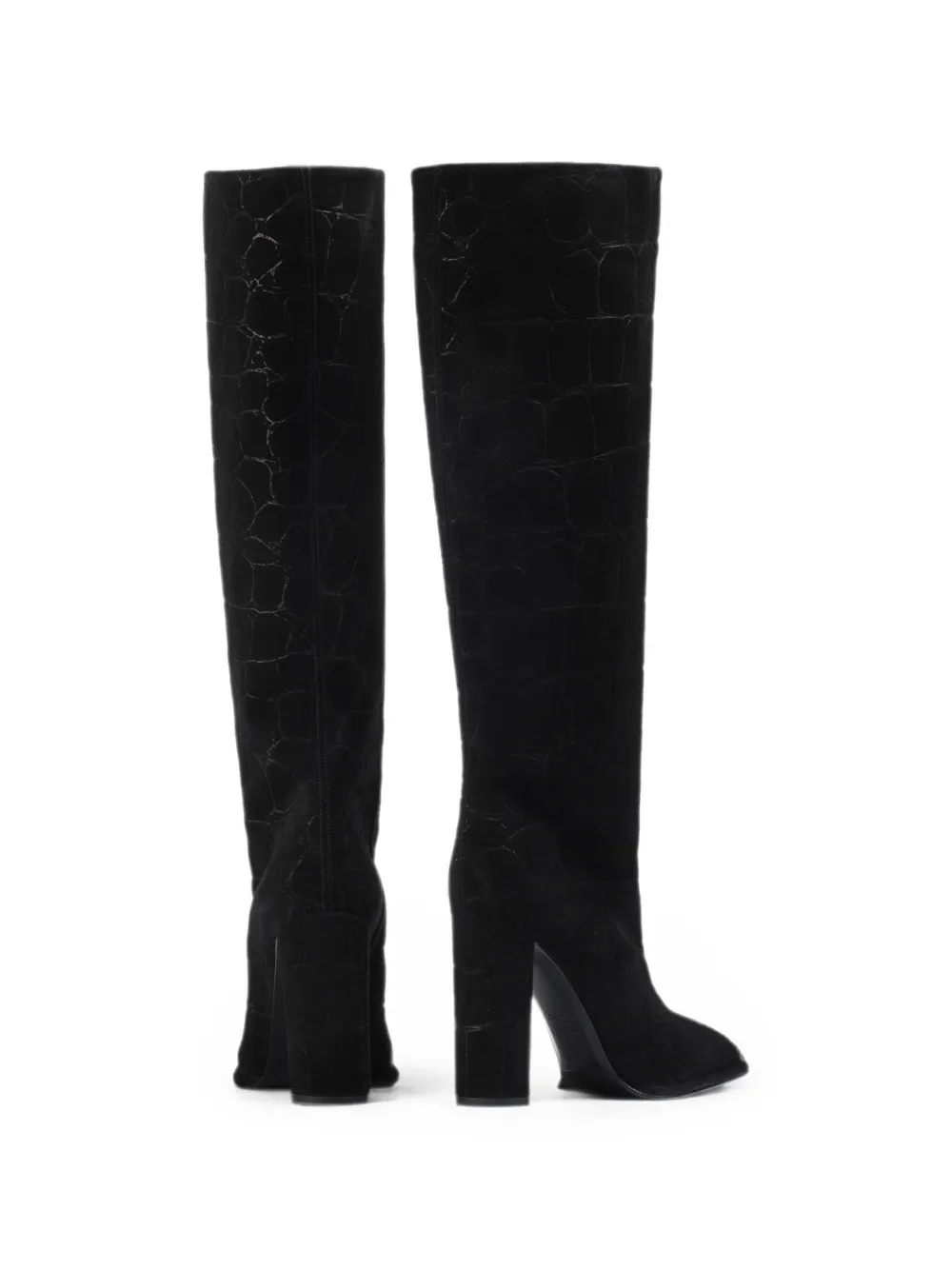 Le Silla Elsa croc-effect boots Zwart