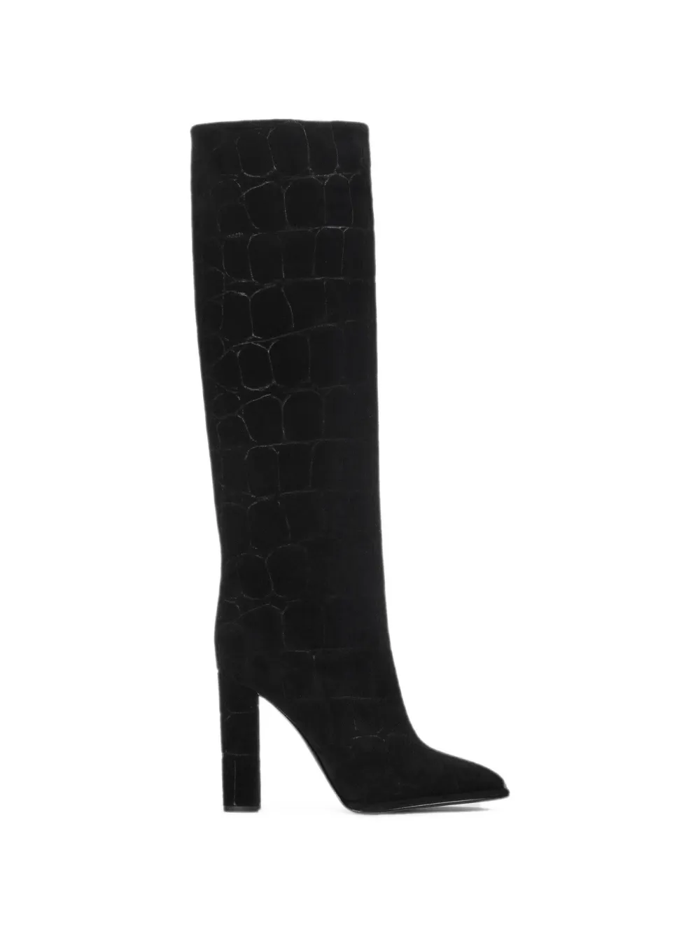 Le Silla Elsa croc-effect boots Zwart