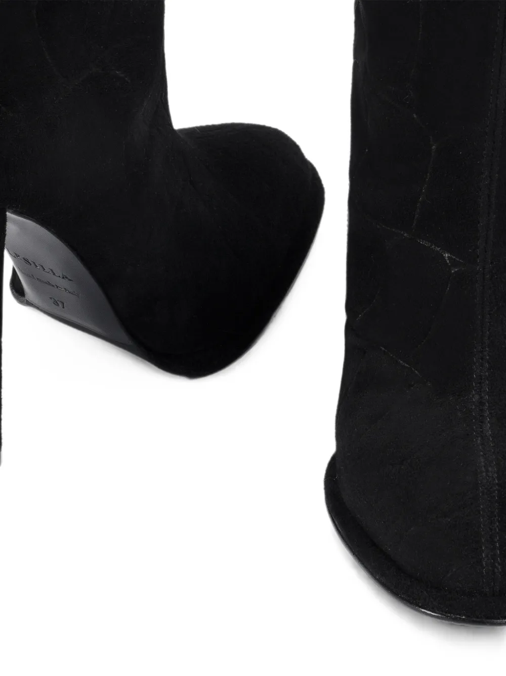 Le Silla Elsa croc-effect boots Zwart