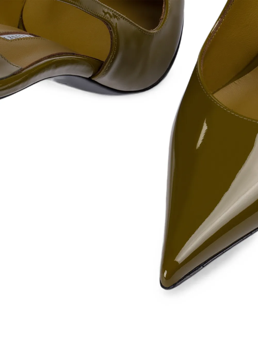 Le Silla Bella patent-leather slingback pumps Groen