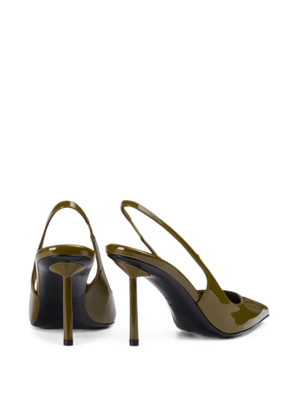 Le Silla Bella patent-leather slingback pumps Groen