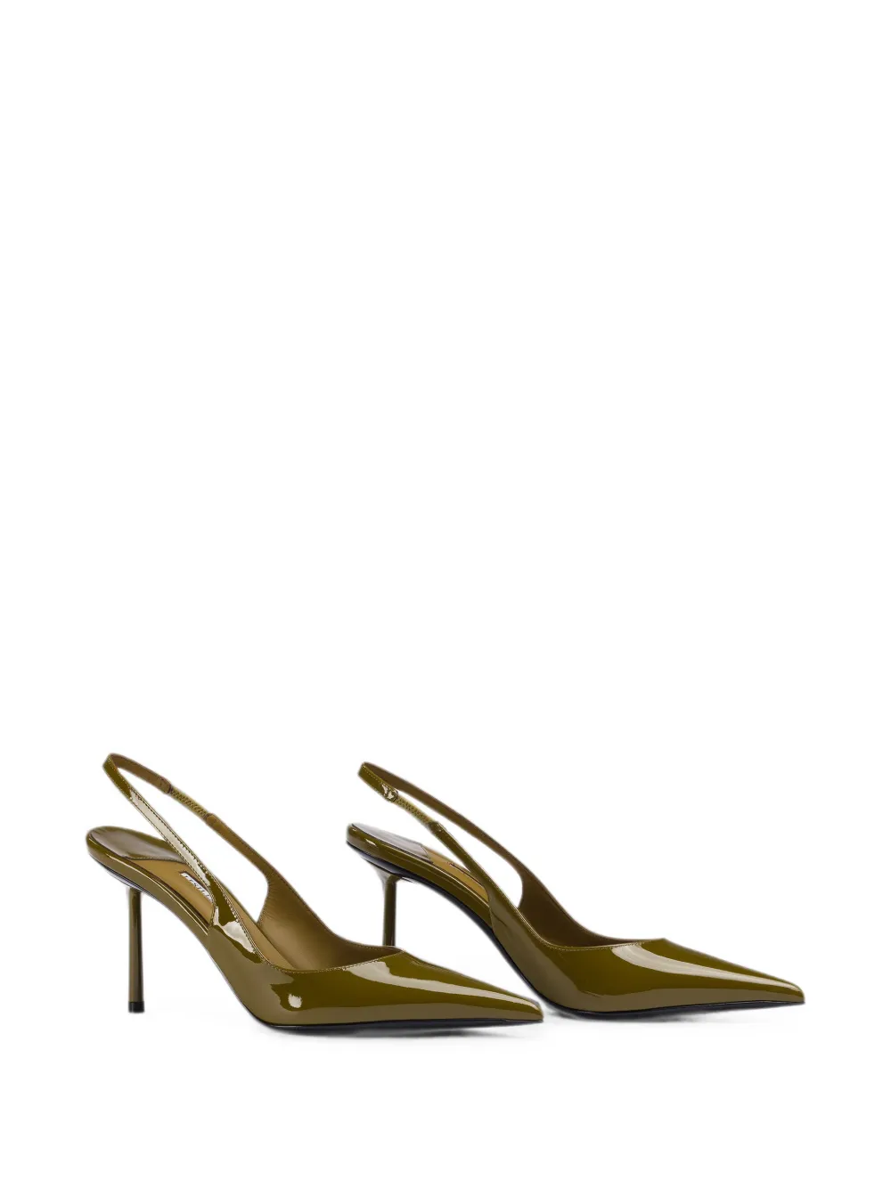 Le Silla Bella patent-leather slingback pumps Groen