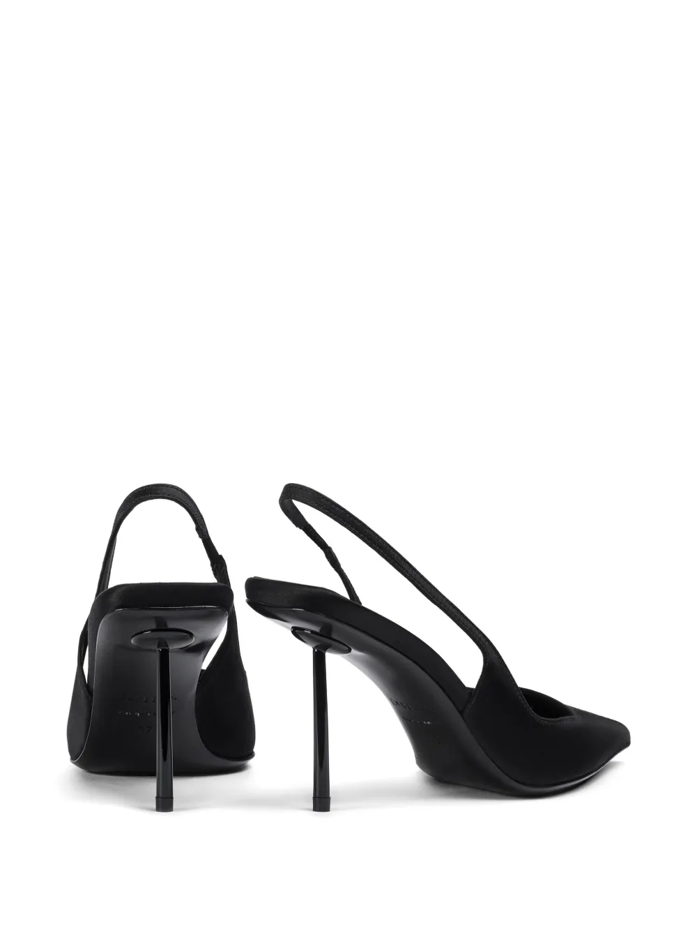 Le Silla Amelia pumps van zijde-satijn Zwart