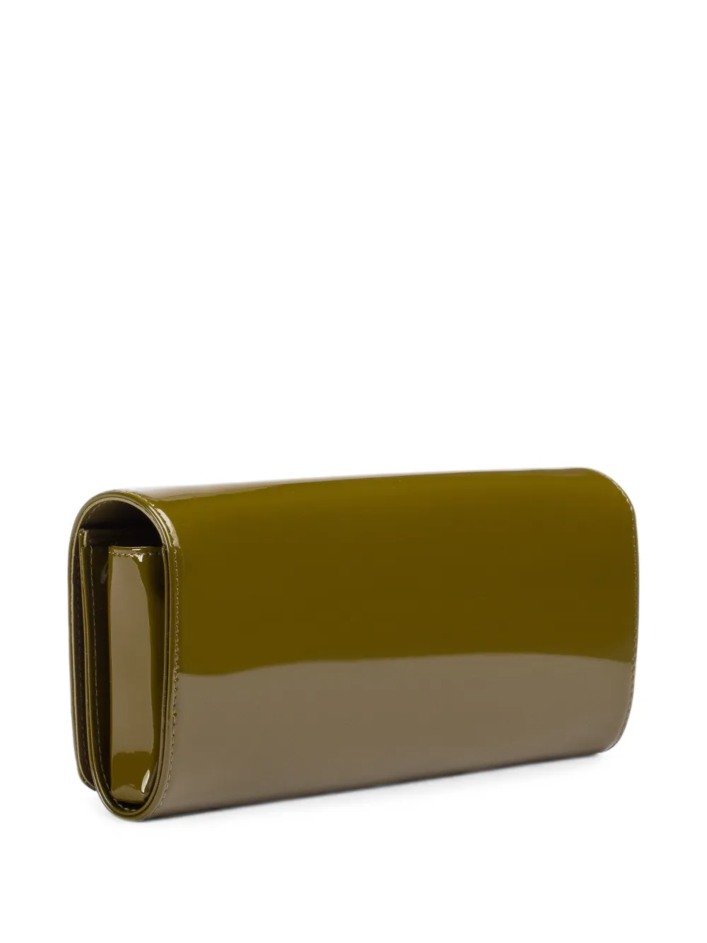 Le Silla patent leather clutch bag Groen