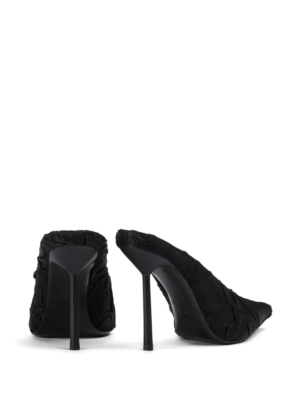 Le Silla Clivage sandalen met gekreukt effect Zwart