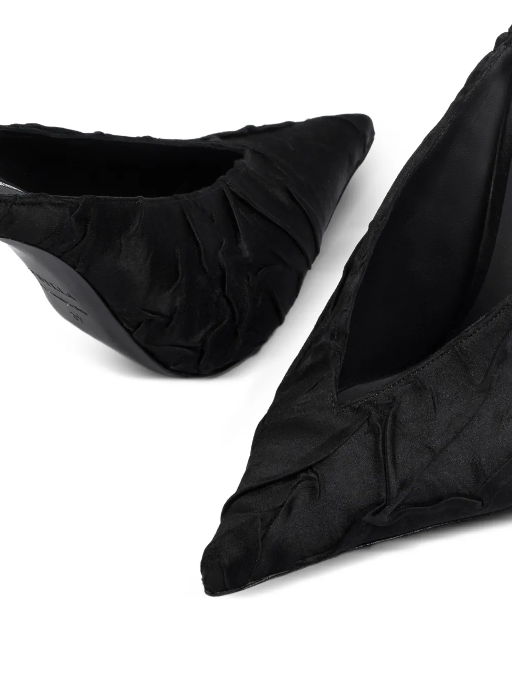 Le Silla Clivage sandalen met gekreukt effect Zwart