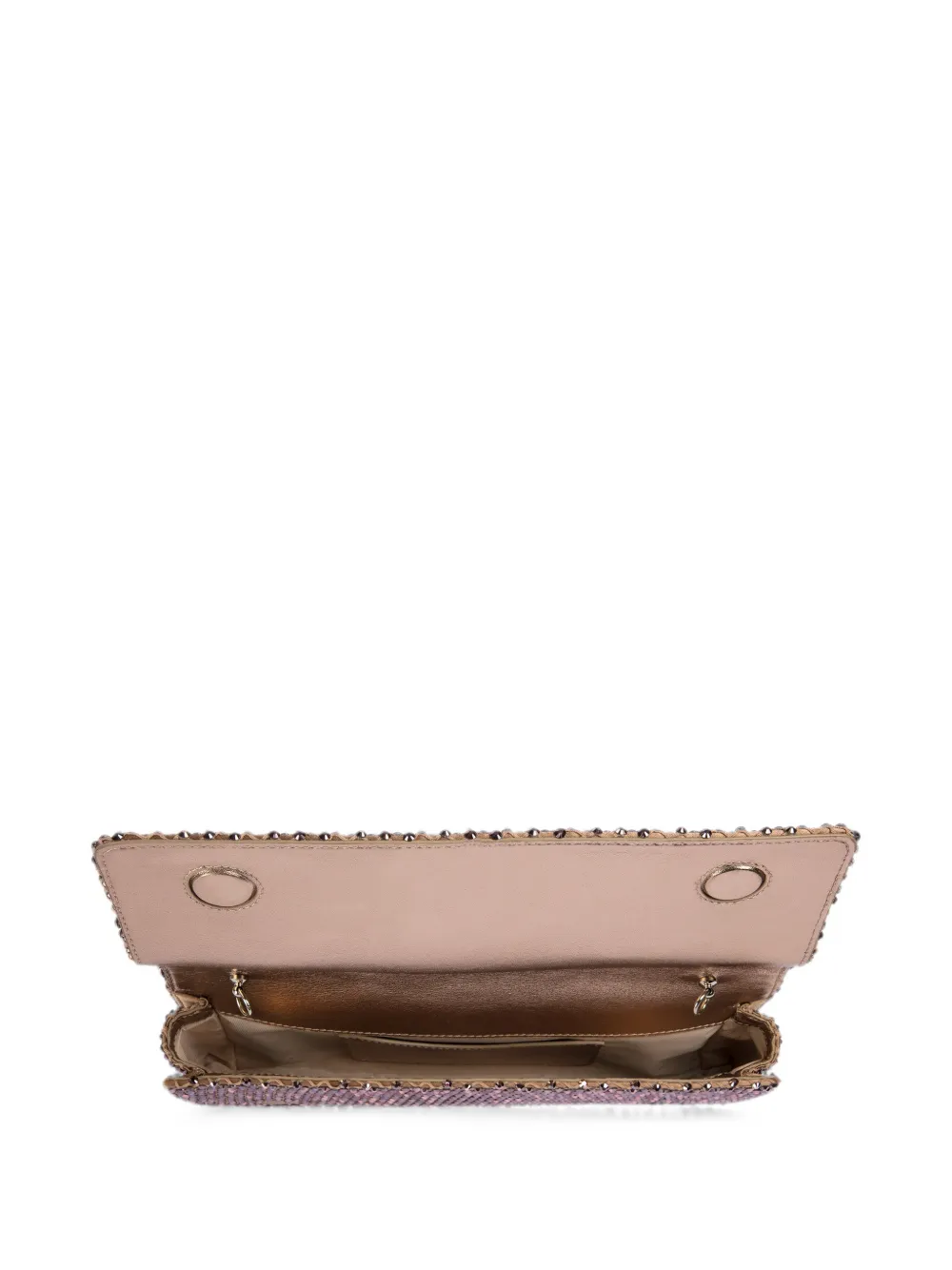Le Silla Gilda clutch verfraaid met kristallen Bruin