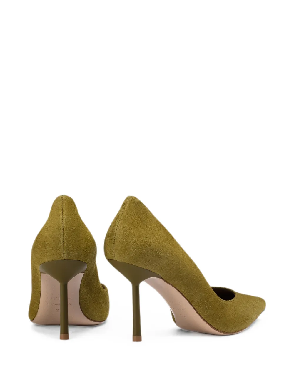 Le Silla Bella pointed-toe leather pumps Groen