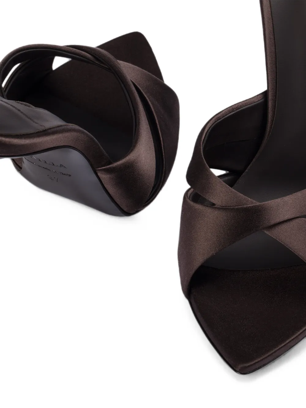 Le Silla Shirley satin sandals Bruin