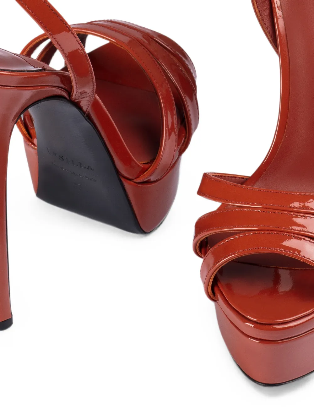 Le Silla Lola lakleren sandalen Rood