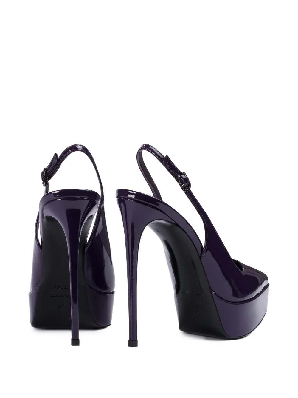 Le Silla Uma slingback pumps met plateauzool Paars