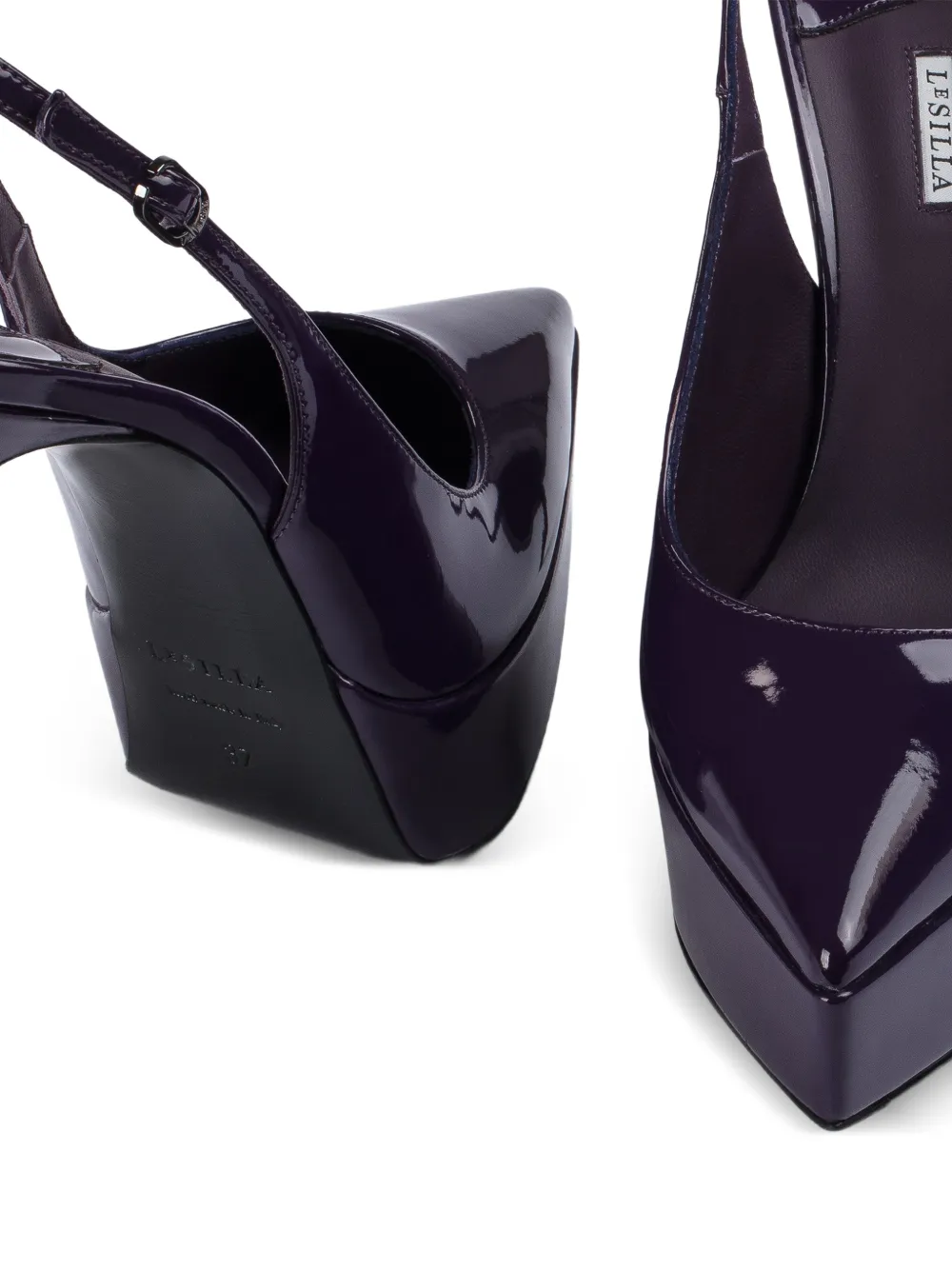 Le Silla Uma slingback pumps met plateauzool Paars