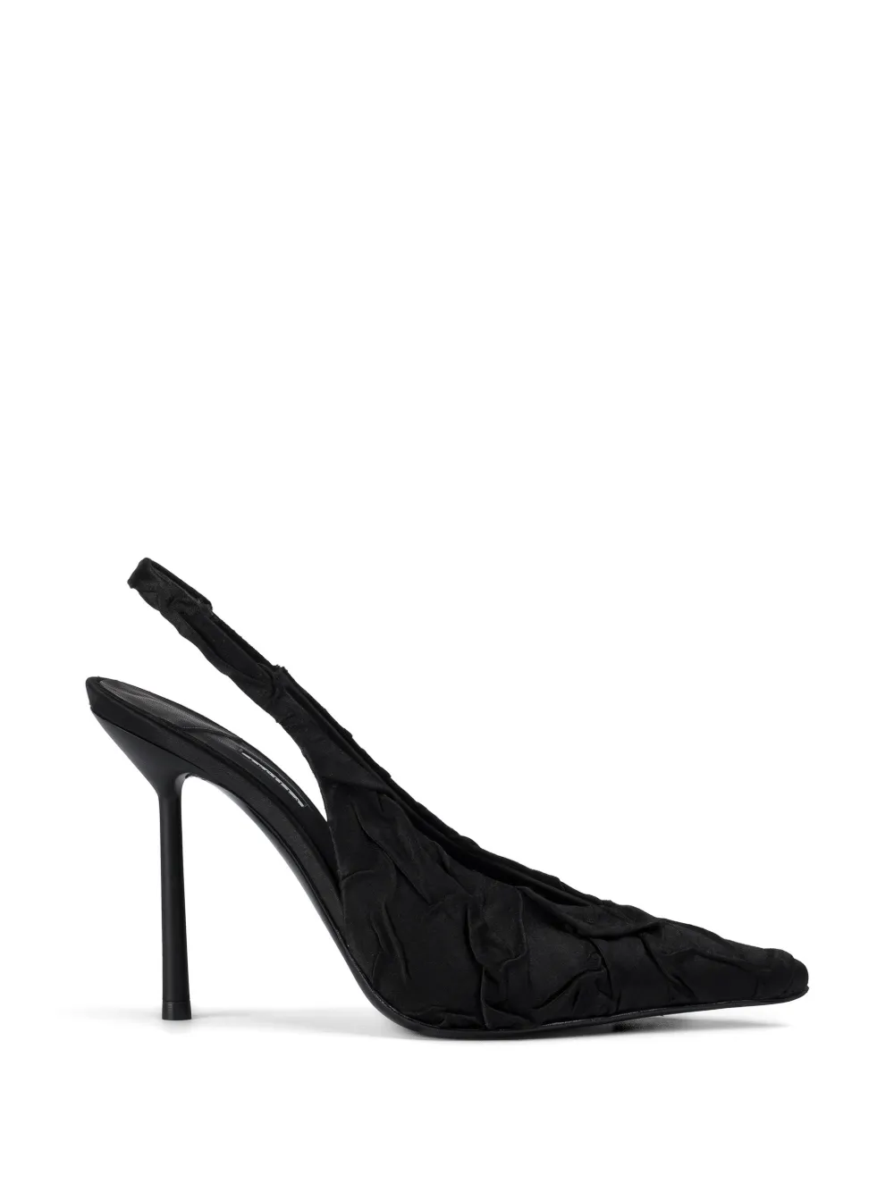 Le Silla Clivage satijnen pumps met ruches Zwart