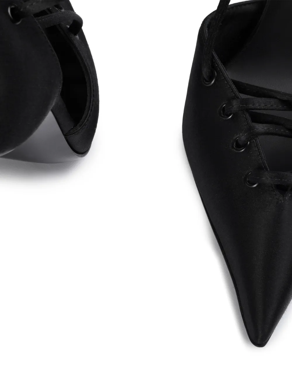 Le Silla Colette lace-up pointed-toe pumps Zwart