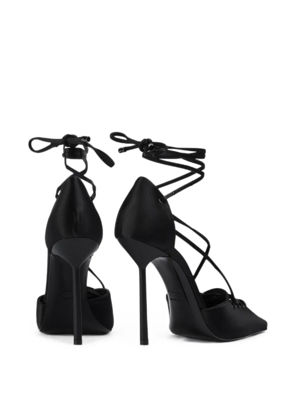 Le Silla Colette lace-up pointed-toe pumps Zwart