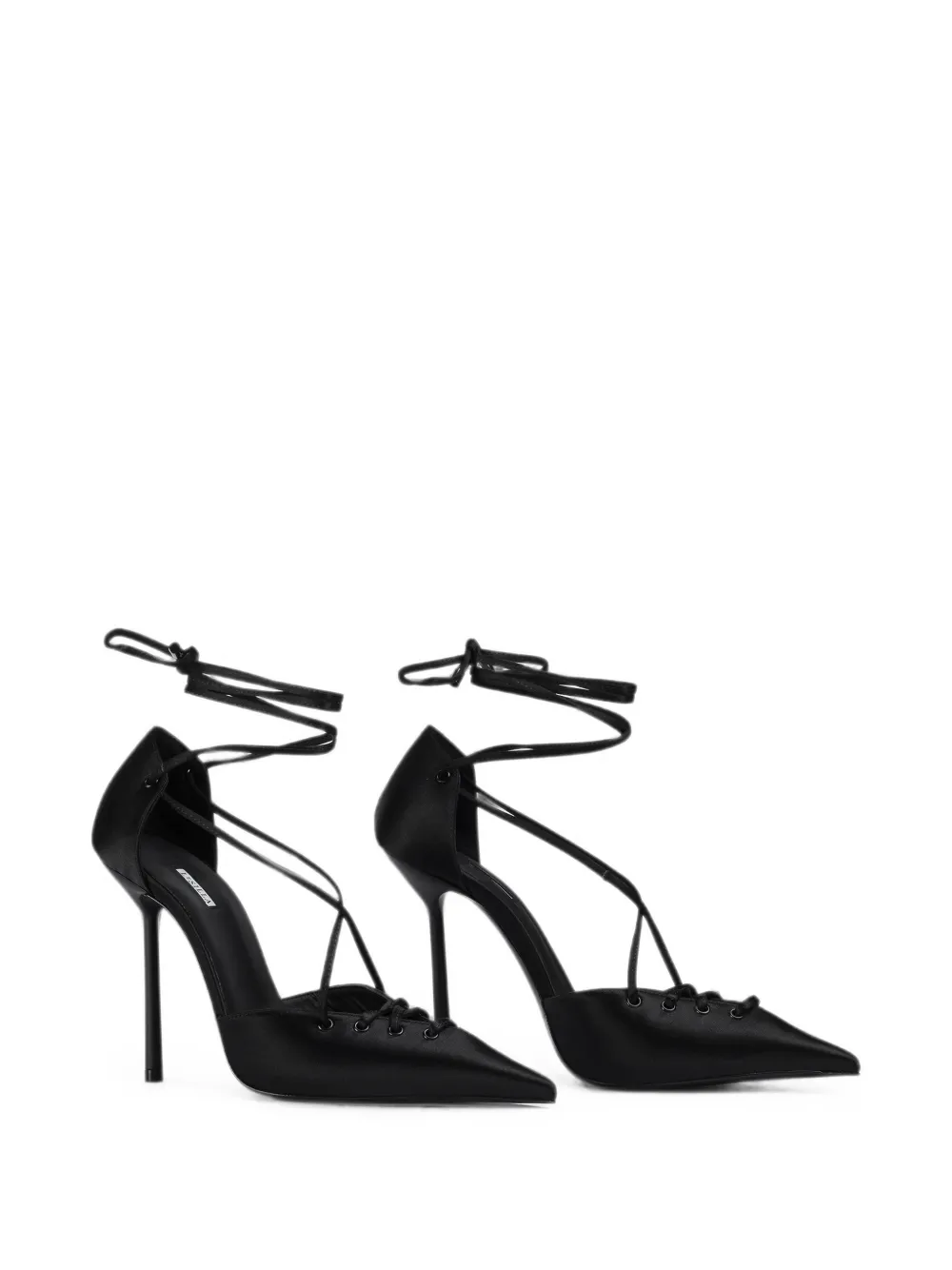Le Silla Colette lace-up pointed-toe pumps Zwart