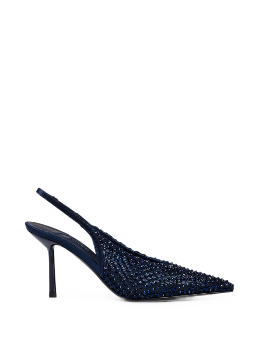 Le Silla Gilda Crystal-embellished Slingback Pumps In Blue
