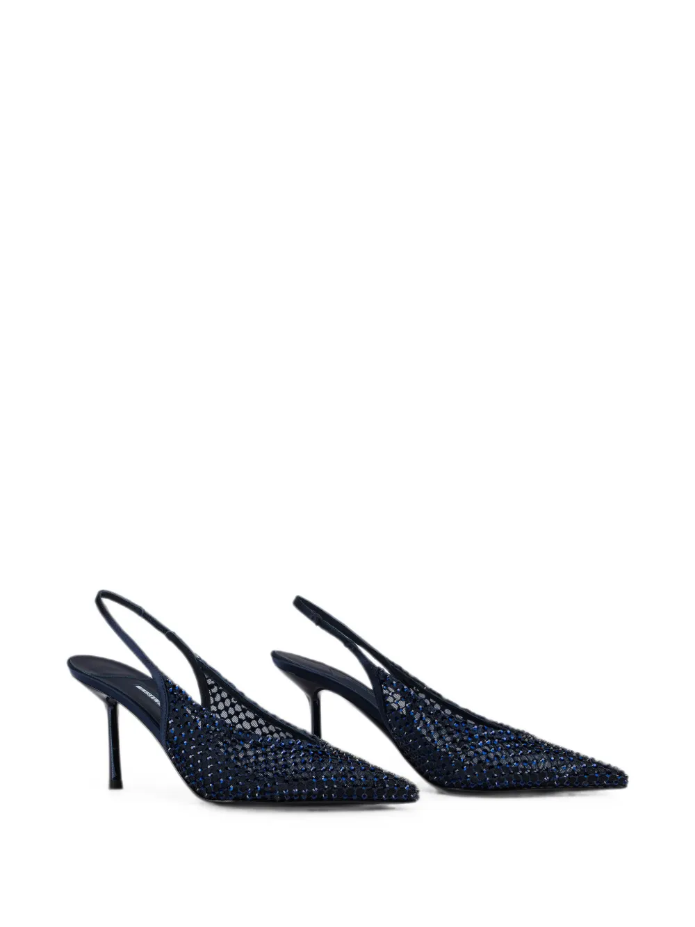 Le Silla Gilda crystal-embellished slingback pumps Blauw