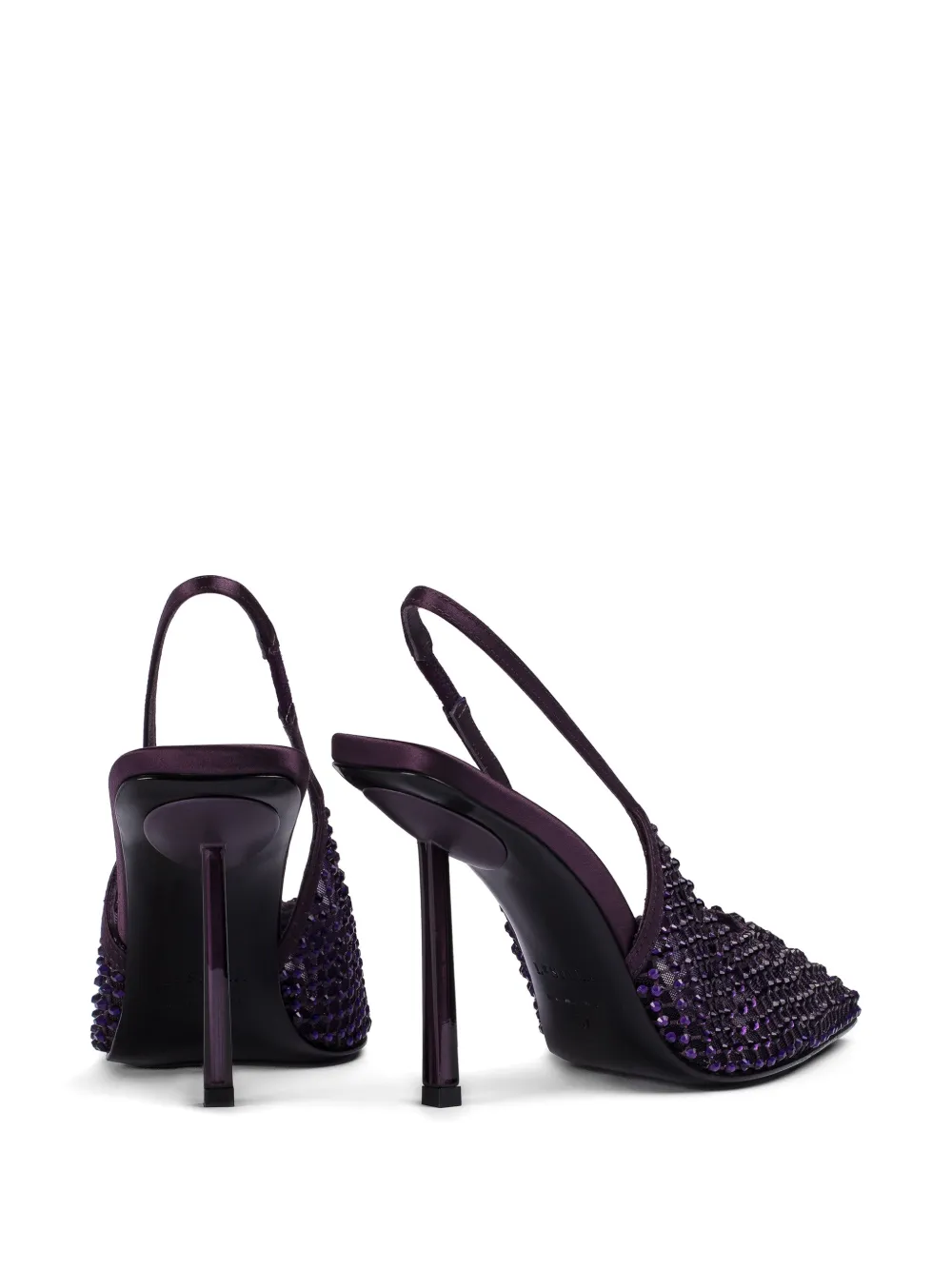 Le Silla Gilda slingback pumps verfraaid met kristallen Paars