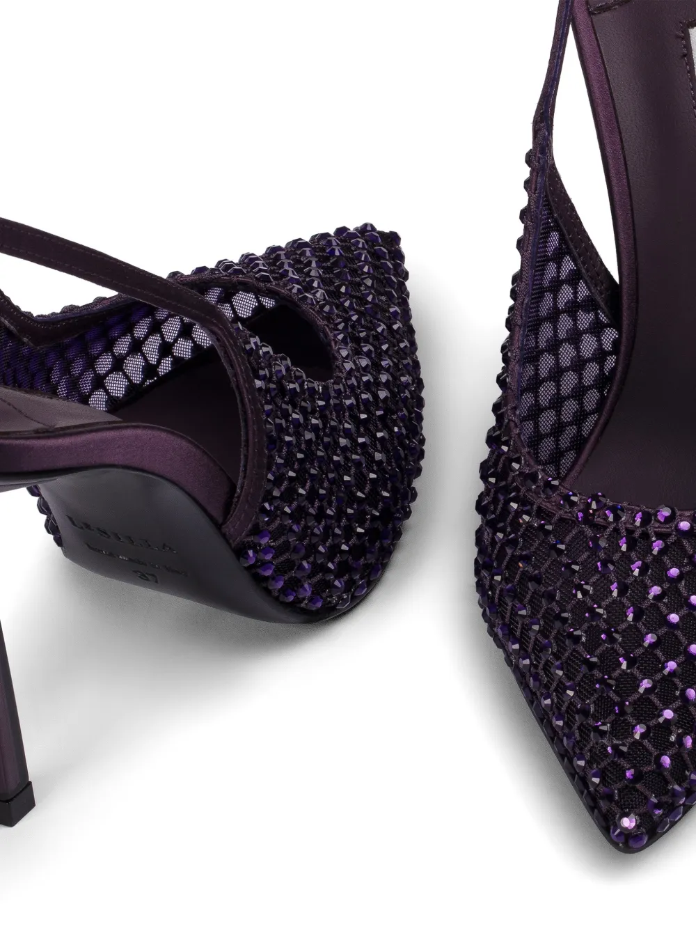 Le Silla Gilda slingback pumps verfraaid met kristallen Paars