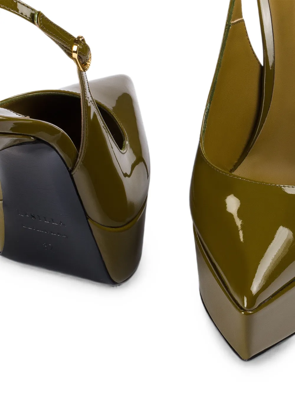 Le Silla Uma patent-leather platform pumps Groen
