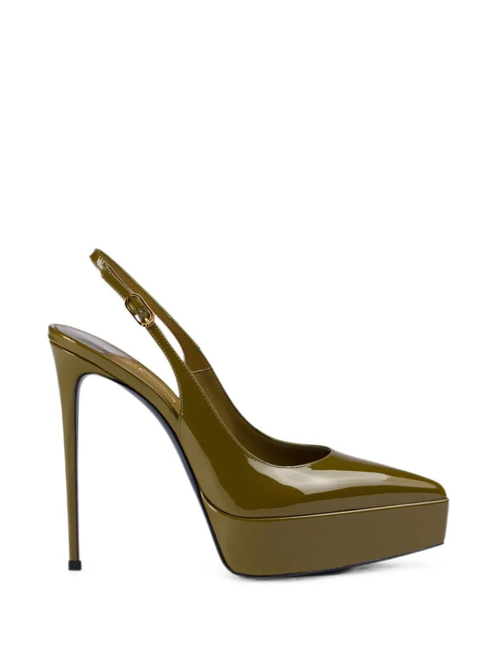 Le Silla Uma patent-leather platform pumps Groen