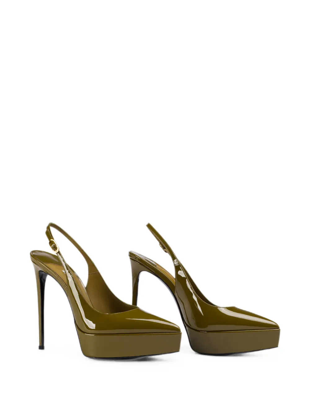 Le Silla Uma patent-leather platform pumps Groen
