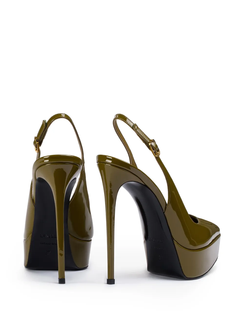Le Silla Uma patent-leather platform pumps Groen