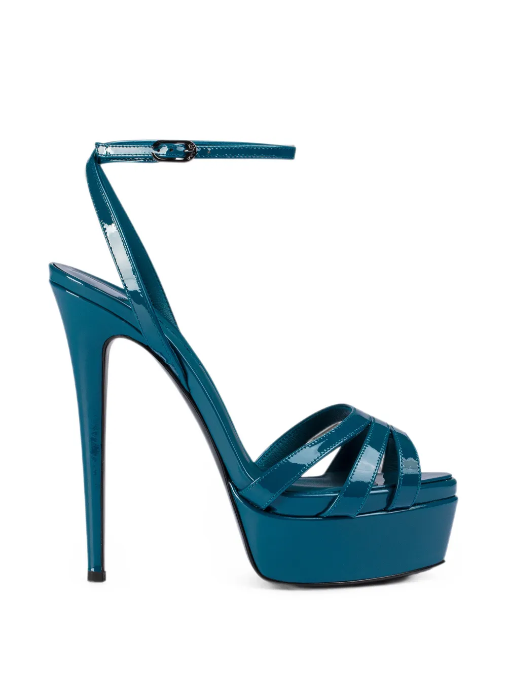 Le Silla Lola patent leather sandals Blauw
