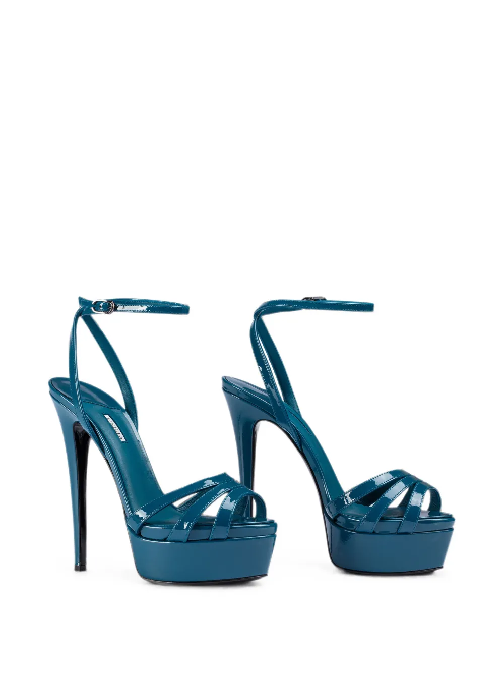 Le Silla Lola patent leather sandals Blauw