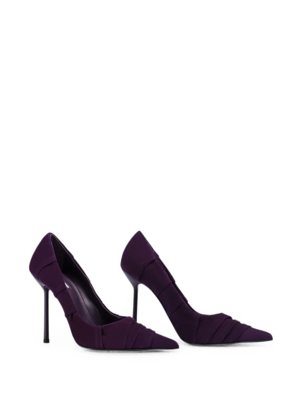 Le Silla Bella draped suede pumps Paars