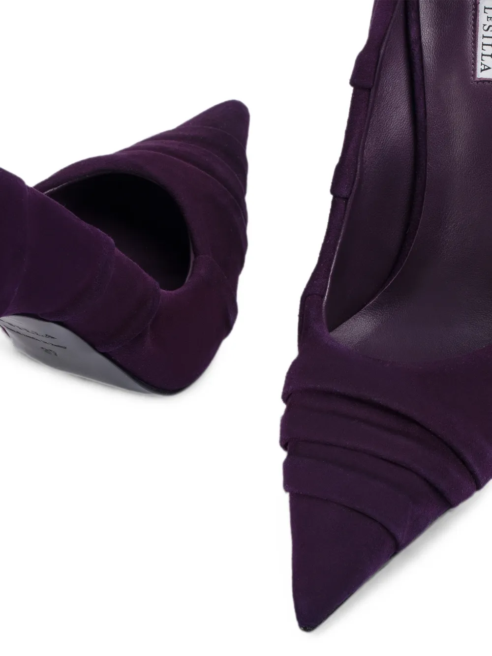 Le Silla Bella draped suede pumps Paars